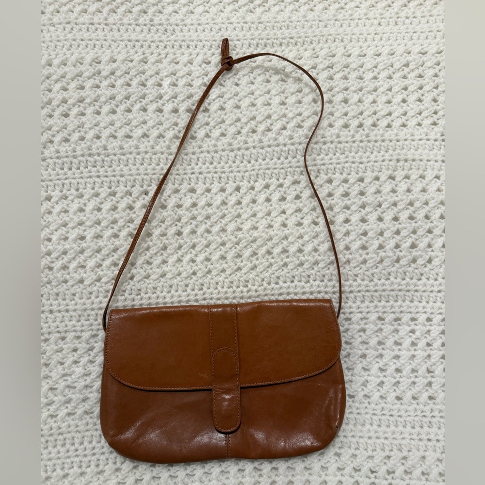 Vintage Brown Leather Shoulder Bag